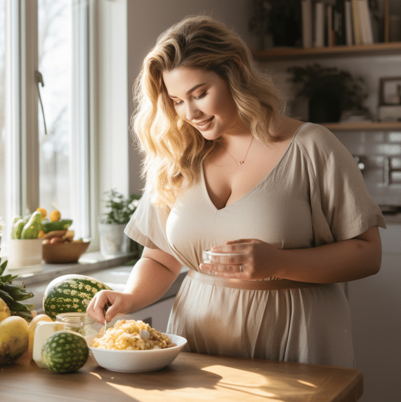 woman diligently preparing a meal according to her bariatric diet plan, showcasing the importance of dietary compliance in a gastric bypass weight loss journey