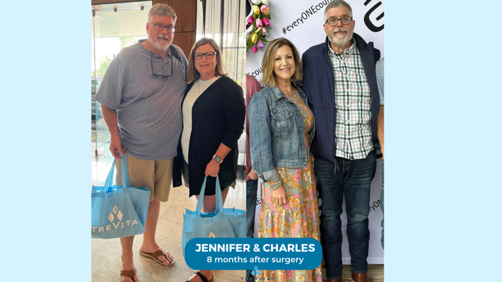 Jennifer and Charles 8 months after bariatric surgery