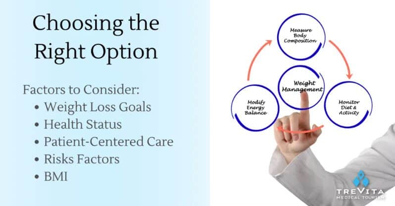 deciding between liposuction and bariatric surgery, several factors